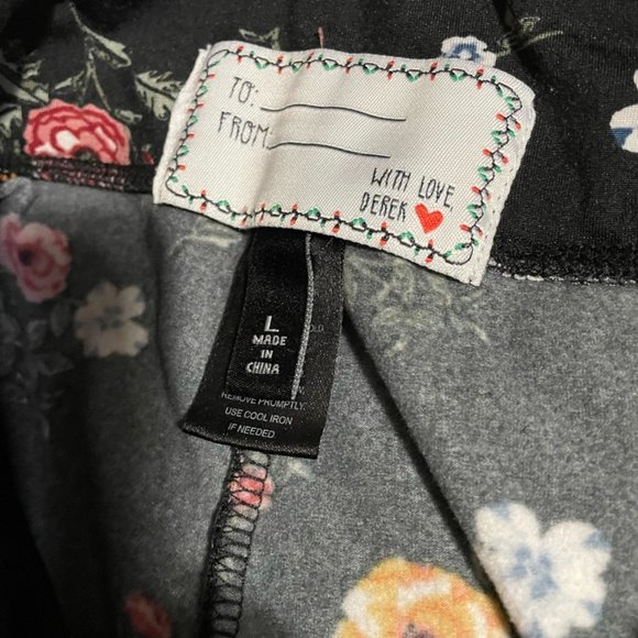 🧡 Derek Heart Leggings Black Floral High Rise L - Picture 2 of 4